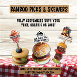 stampede breakfast bbq custom party supplies custom party decor on table with custom graphics for party food