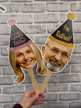 Retirement Big Heads Face Fans - Custom Party Decor