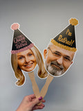 Retirement Big Heads Face Fans - Custom Party Decor