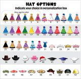 Cowboy Face Cupcake Toppers - Custom Birthday/ Rodeo party