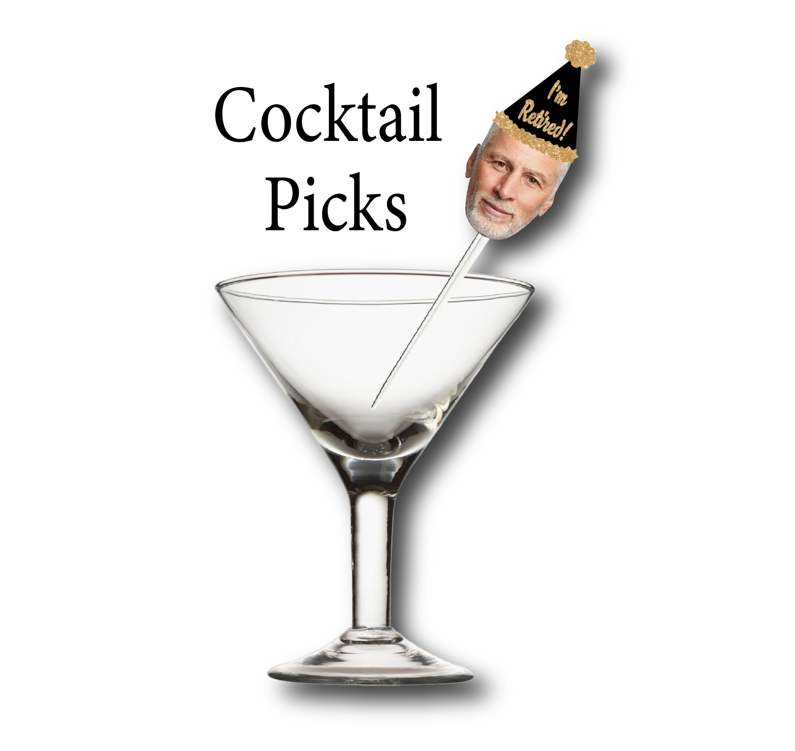 Clear acrylic stick + high-resolution printed face on glossy photo media