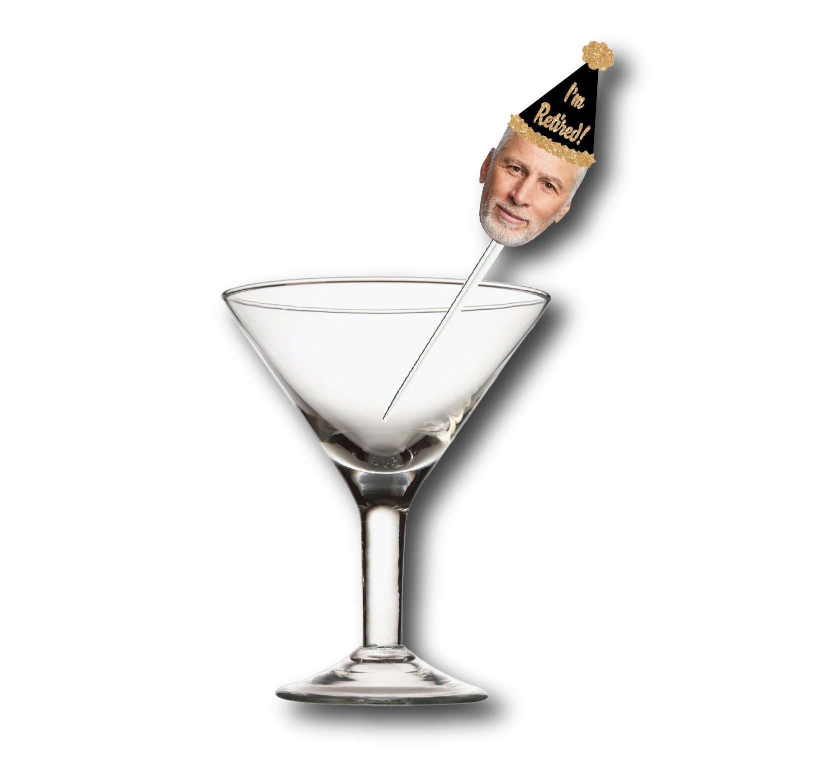 Clear acrylic stick + high-resolution printed face on glossy photo media