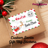 Custom Christmas Vinyl Gift Tag Stickers β Photo Tags & Santa Tags