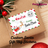 Custom Christmas Vinyl Gift Tag Stickers – Photo Tags & Santa Tags