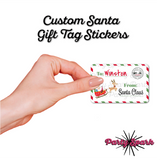 Custom Christmas Vinyl Gift Tag Stickers – Photo Tags & Santa Tags