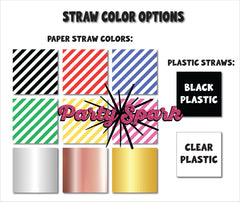 Custom Retirement Party Face Straws - Funny Photo Straws