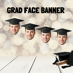 Graduation Face Custom Photo Banner & Party Decorations