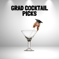 Graduation Party Cocktail Picks - Funny Photo decorations - Personalized Grad Party Decor