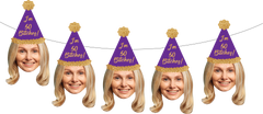I'm 50 Bitches - Custom Face Milestone Birthday Banner - Can customize any age & hat style