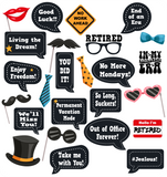 Various graphics with funny slogans for retirement
