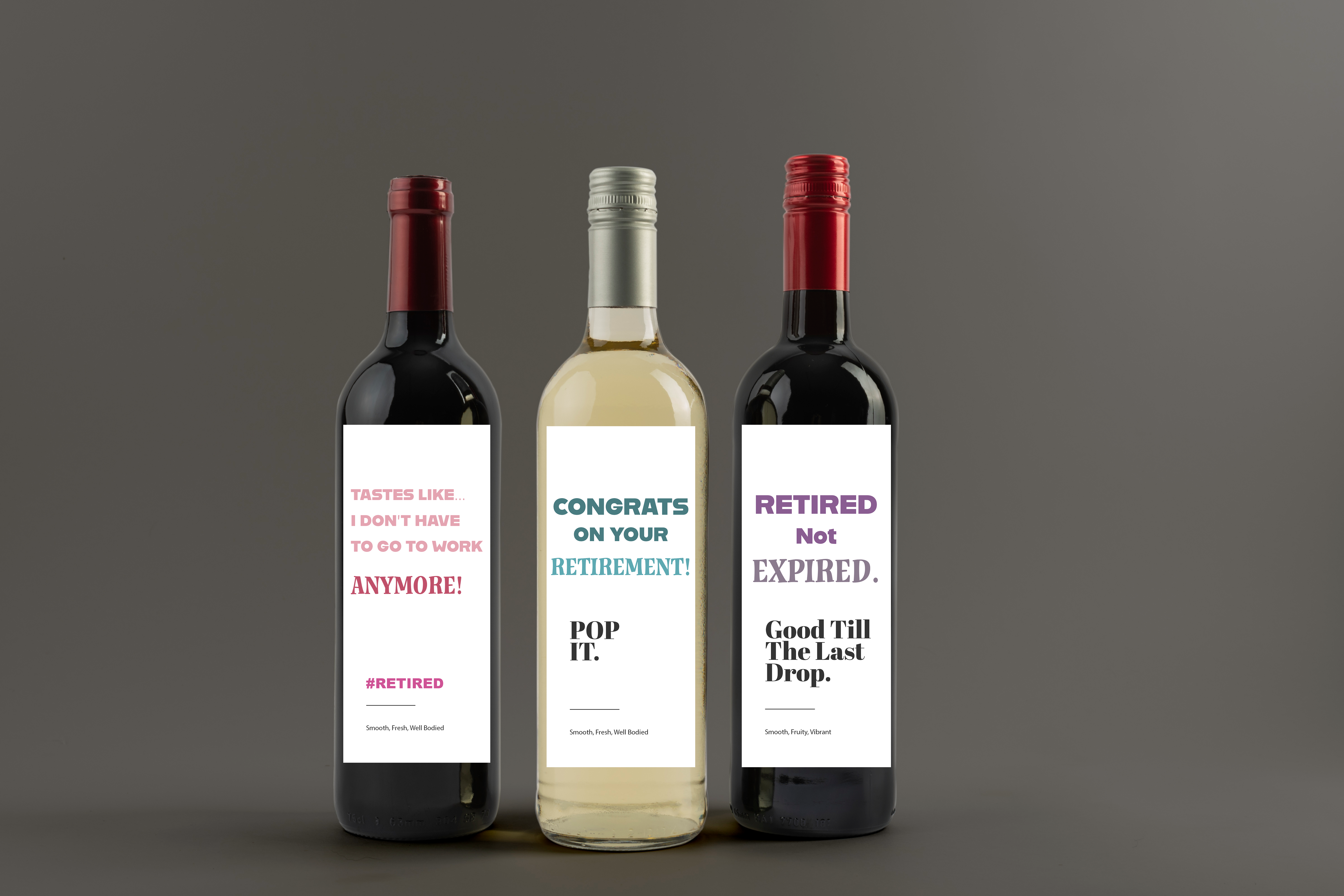 Custom Retirement Bottle Labels