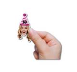 Custom Face Party Stickers - Waterproof Printed Vinyl Stickers