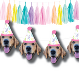 Personalized Dog Face Photo Banner - Dog Birthday Party banner