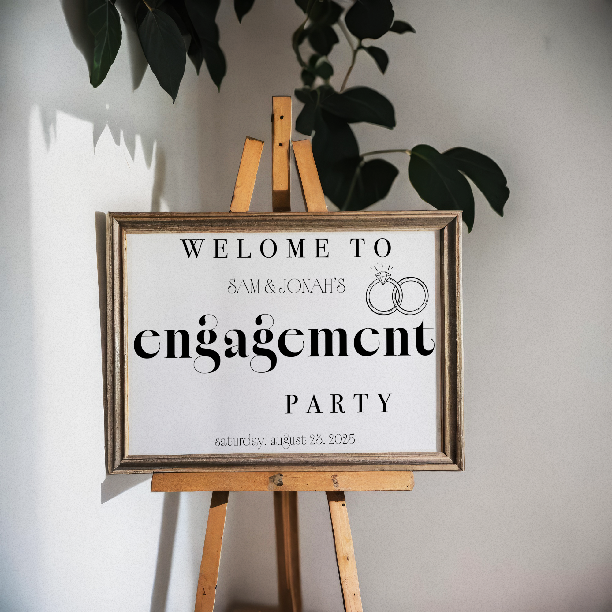 Wedding or Engagement Party Welcome Sign