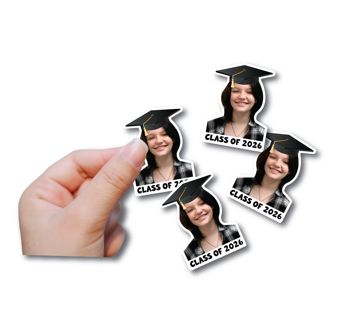 Custom Face Graduation Stickers