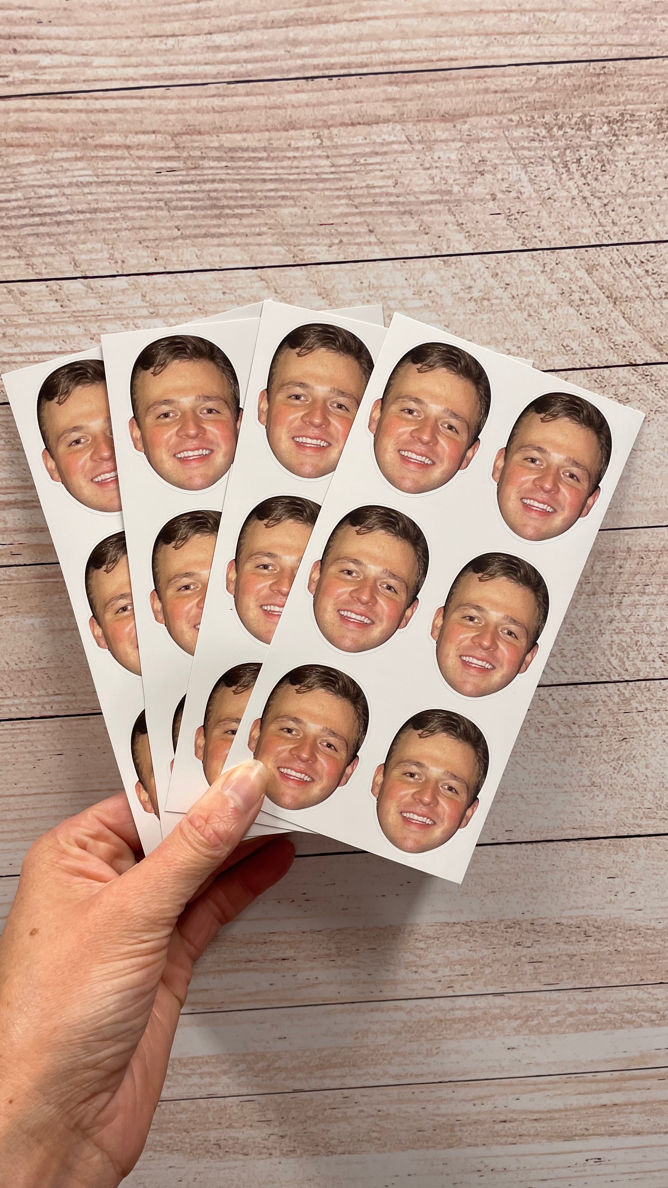 ADD ON Custom Face Party Stickers - Waterproof Printed Vinyl Stickers