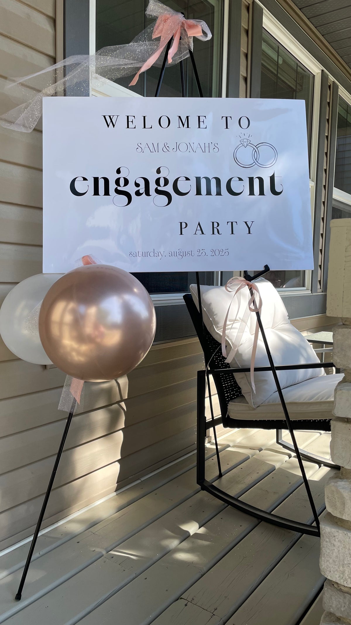 Wedding or Engagement Party Welcome Sign