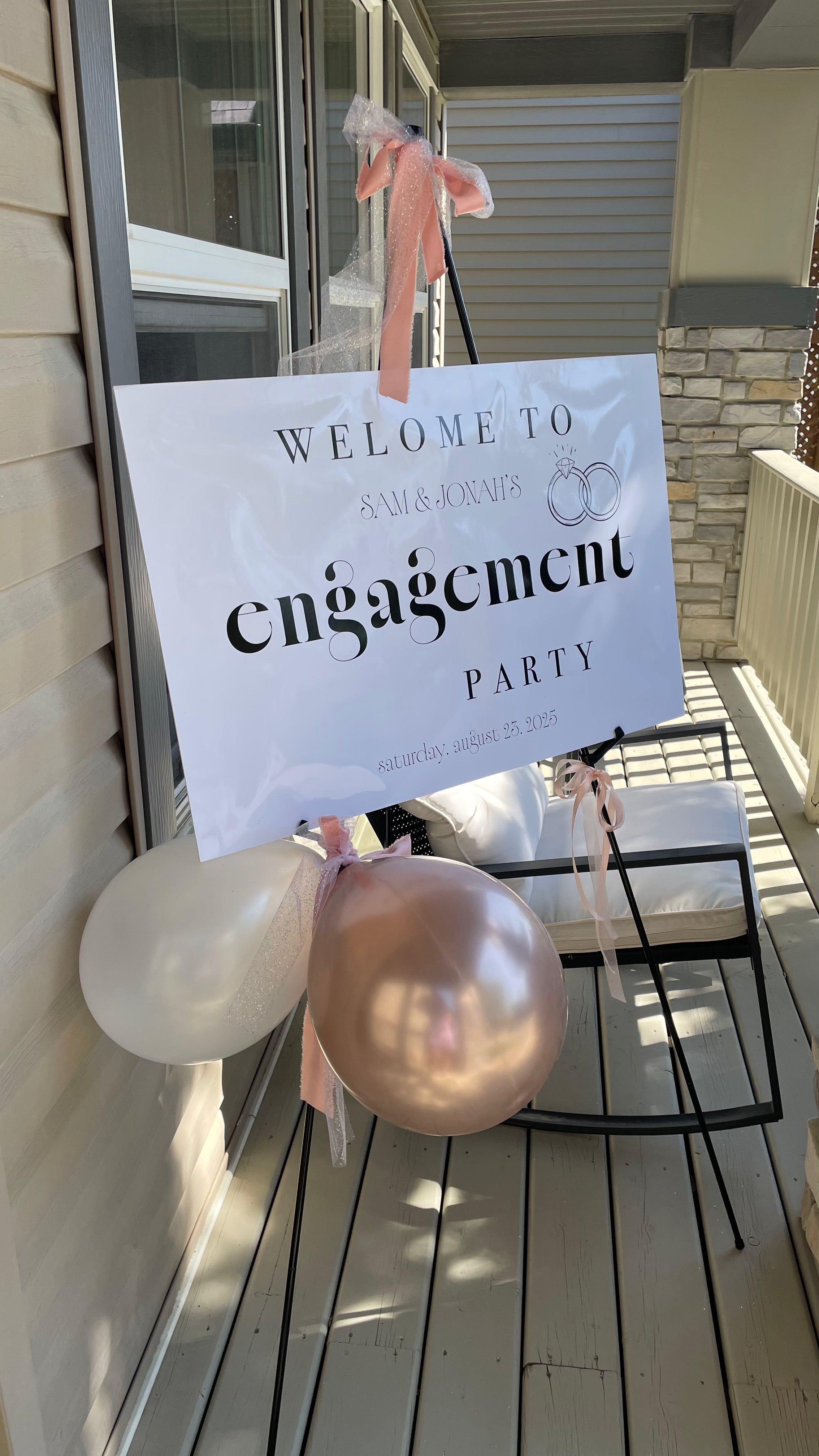 Wedding or Engagement Party Welcome Sign