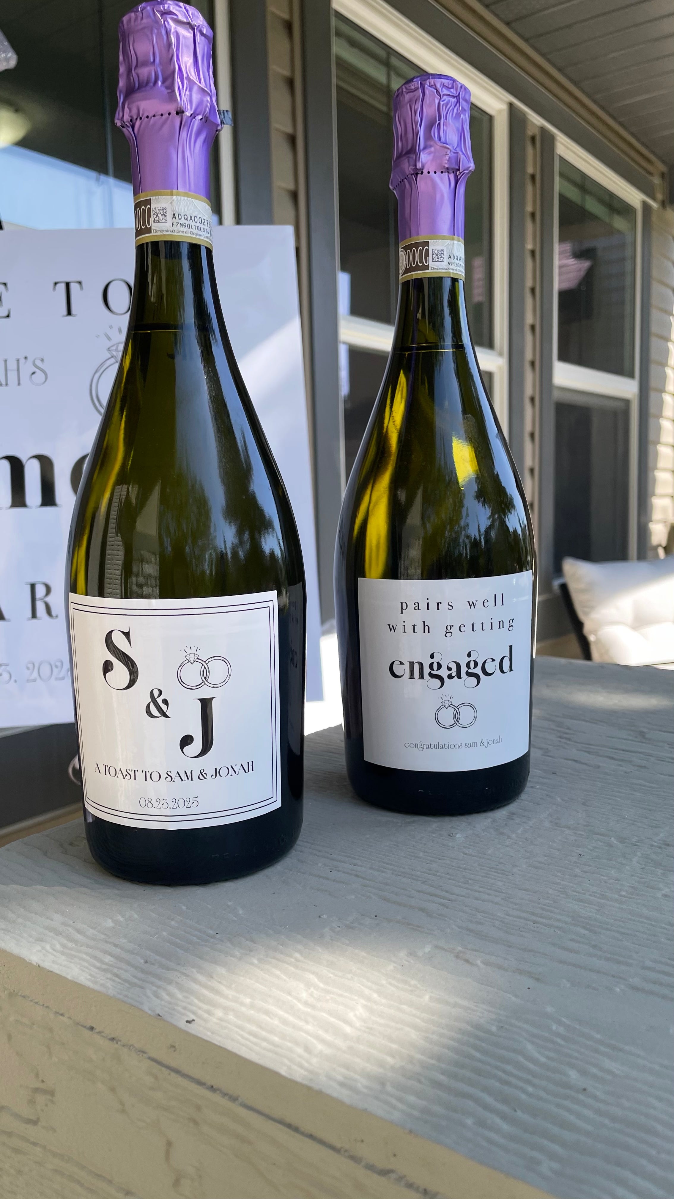 Custom Engagement Party Bottle Labels