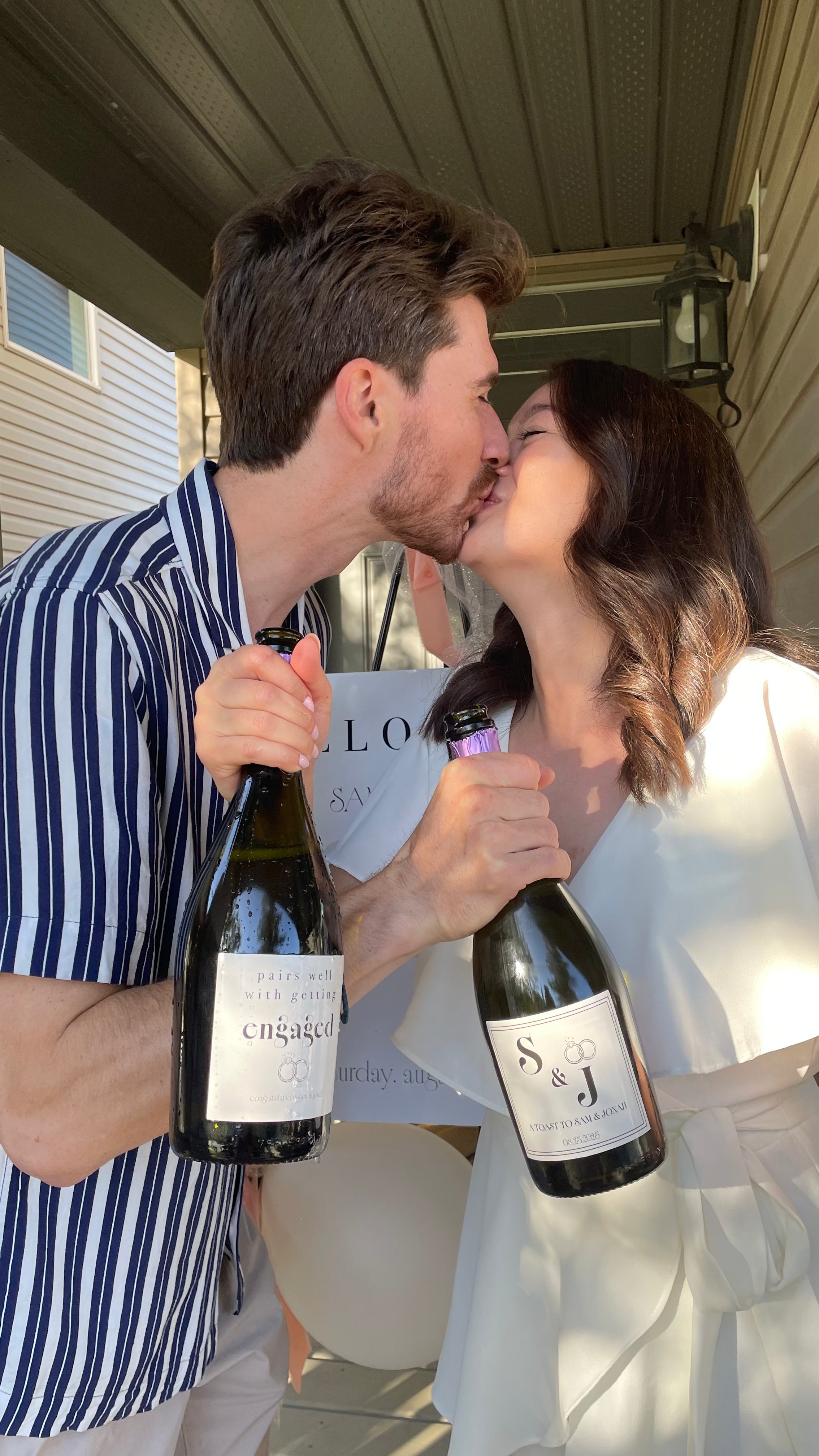 Custom Engagement Party Bottle Labels