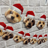 Pet Christmas Photo Garland - Santa hat banner