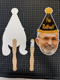 Retirement Big Heads Face Fans - Custom Party Decor