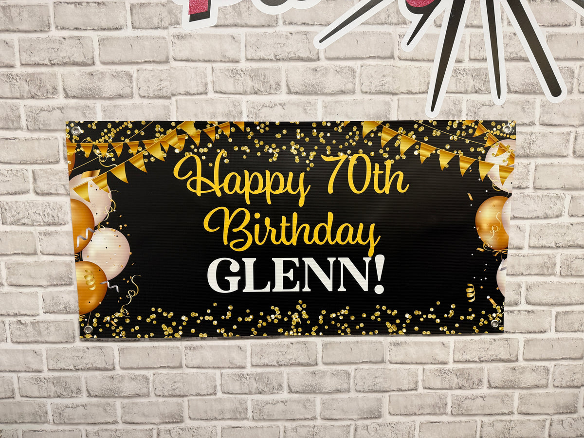 Custom Vinyl Milestone Birthday Banner