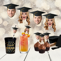 Graduation Face Custom Photo Banner & Party Decorations