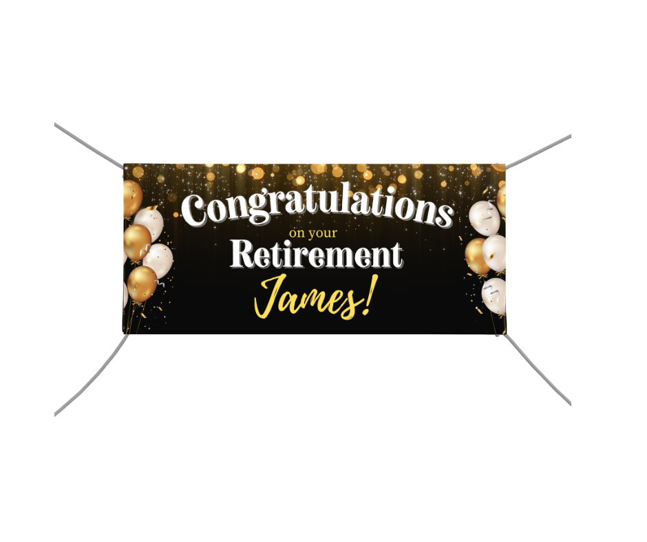 Custom Vinyl Retirement Party Banner