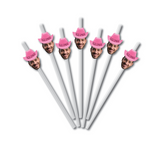Custom Bachelorette Party Groom Straws