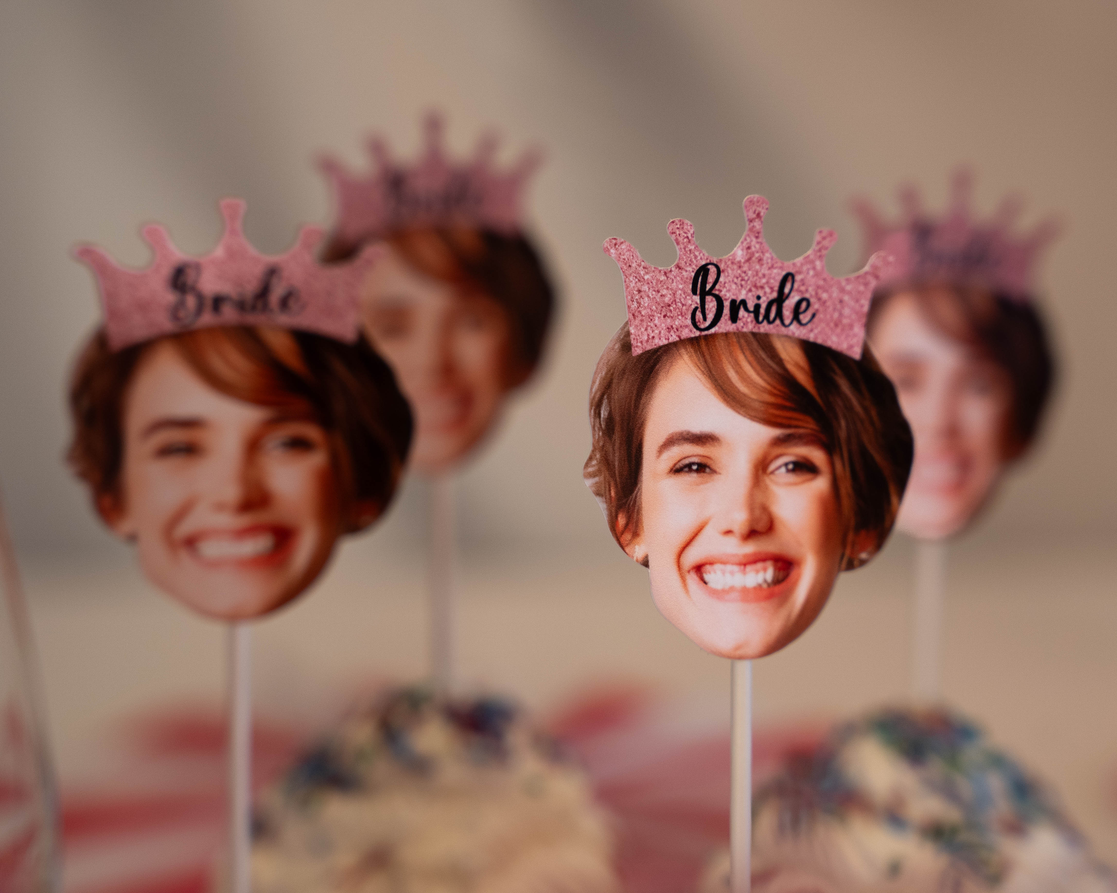 Custom Bachelorette Crown Party Straws