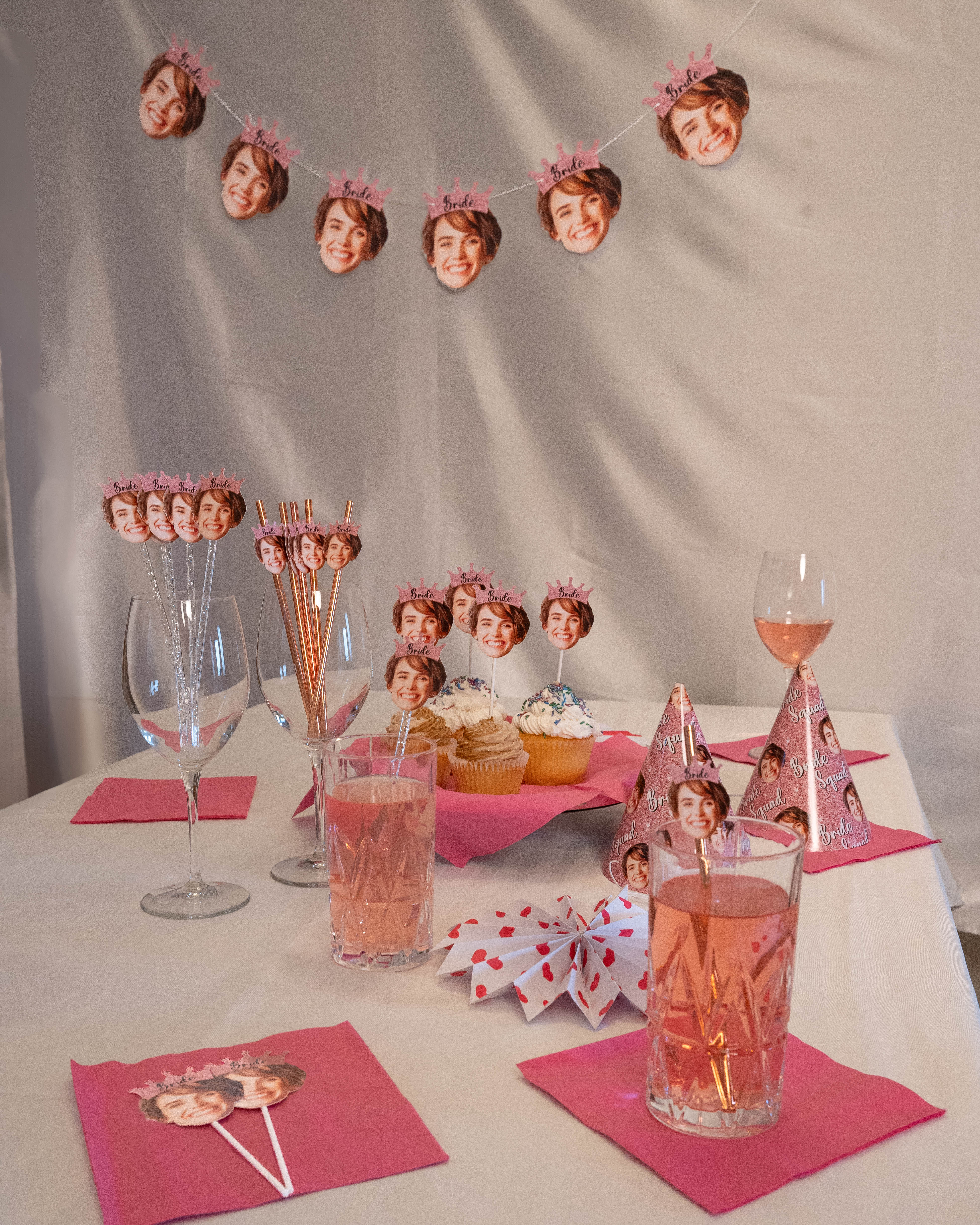 Custom Bachelorette Crown Party Straws