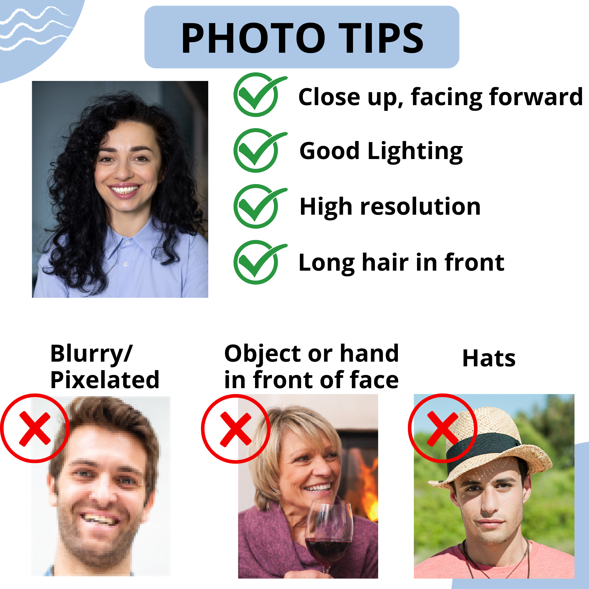 Photo tips on what to do/not to do