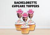 Bachelorette Party Groom Face Cupcake Toppers/ Cupcake Picks