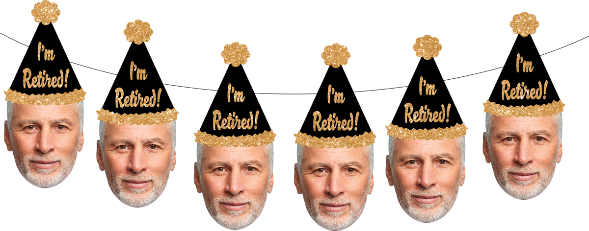 Custom Face Retirement Photo Banner