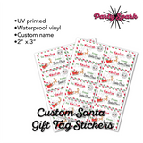 Custom Christmas Vinyl Gift Tag Stickers – Photo Tags & Santa Tags