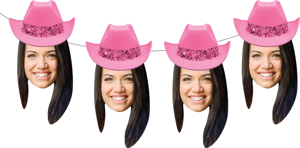 Pink Cowgirl Custom Photo Banner & Party Decorations