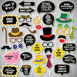 Various graphics with funny slogans for retirement