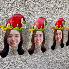 Christmas Elf Hat Photo Garland - LilyBeanGiftshop