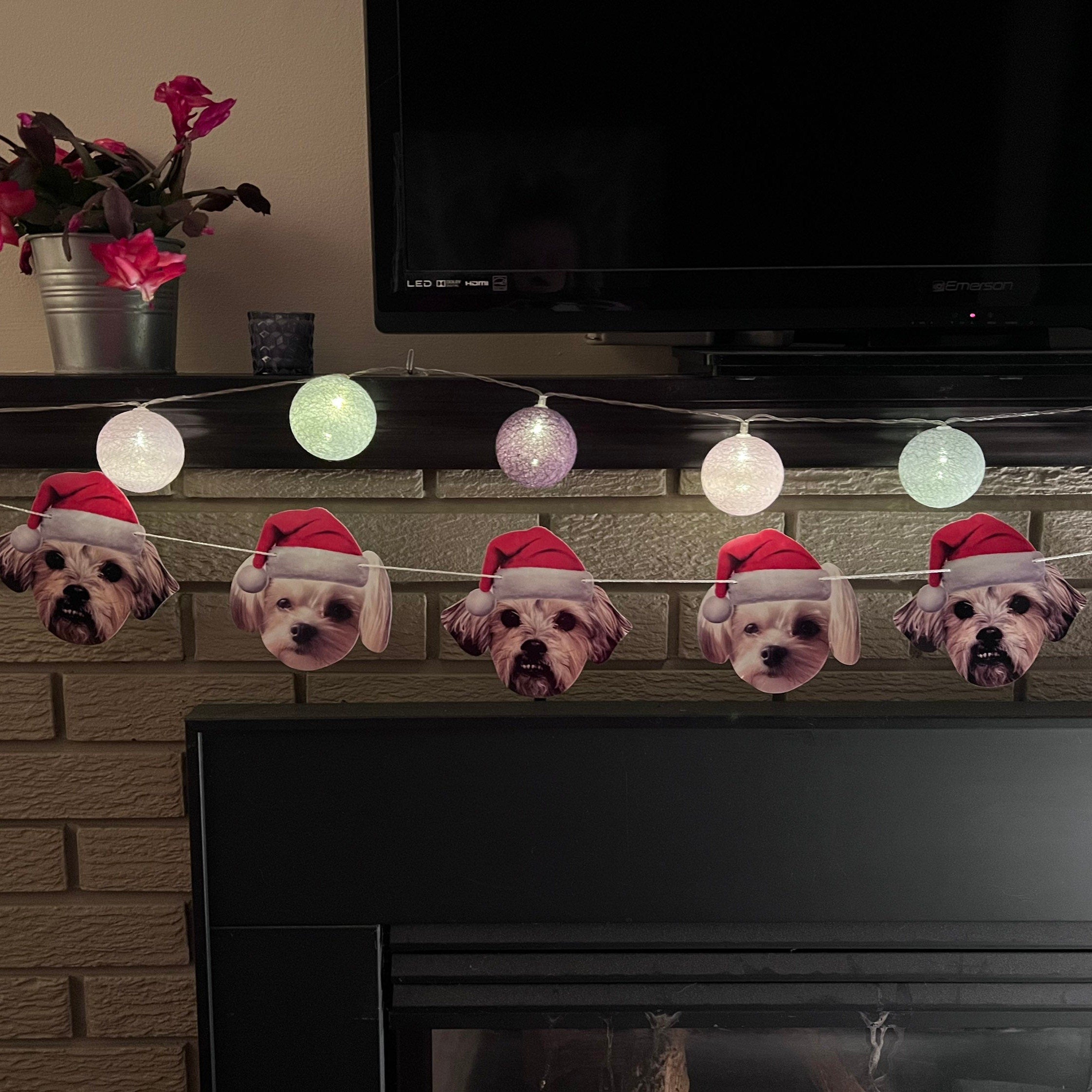 Christmas Elf Hat Photo Garland - LilyBeanGiftshop