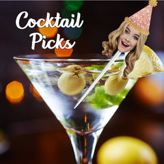 Custom Face Cocktail Picks - Funny Photo decorations - Personalized Party Decor - LilyBeanGiftshop