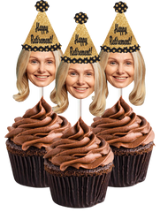 Retirement Photo Cupcake Toppers