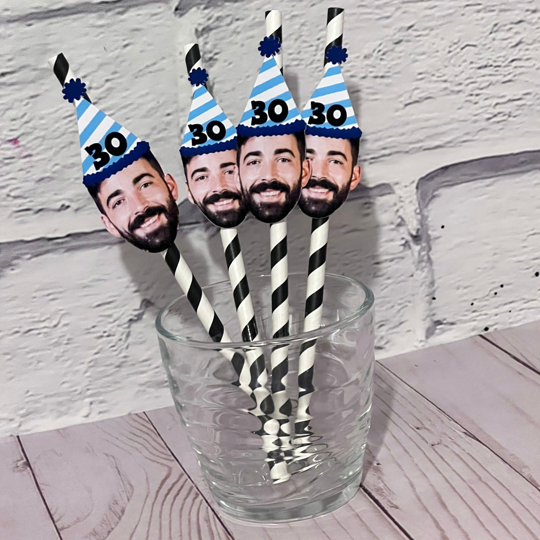 Custom Face Party Straws - Funny Photo Straws - Party Decor,  Personalized decoration